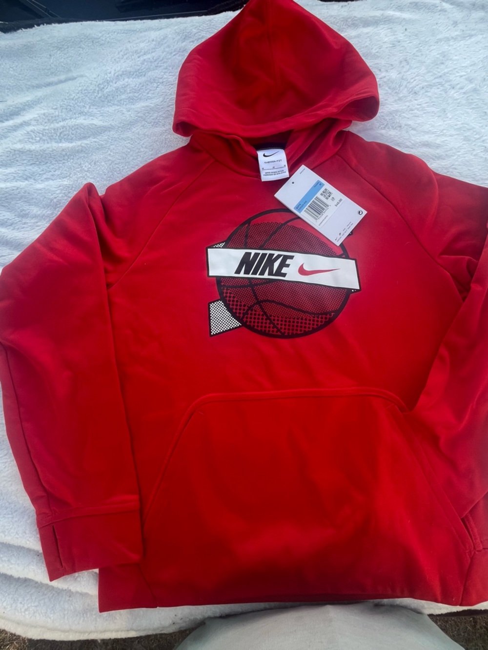 Nike Red Therma-Fit Pullover Hoodie